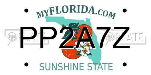 PP2A7Z Florida License Plate