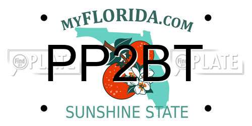 PP2BT Florida License Plate