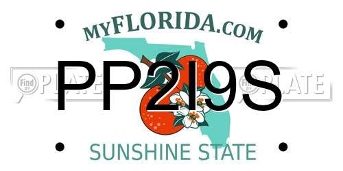 PP2I9S Florida License Plate