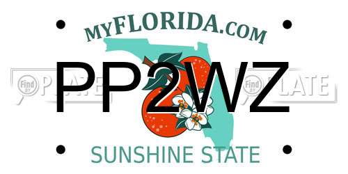 PP2WZ Florida License Plate