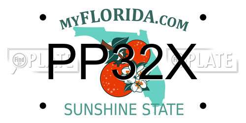 PP32X Florida License Plate