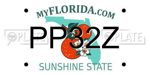 PP32Z Florida License Plate