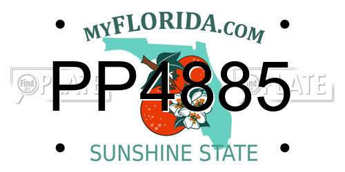 PP4885 Florida License Plate