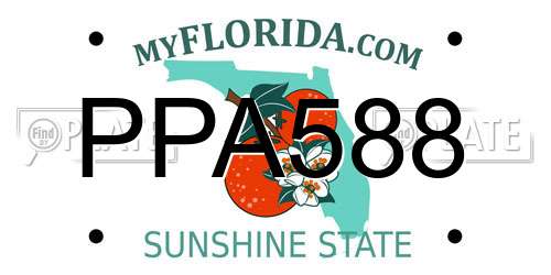 PPA588 Florida License Plate