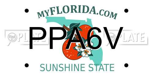 PPA6V Florida License Plate