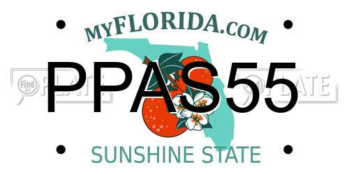 PPAS55 Florida License Plate