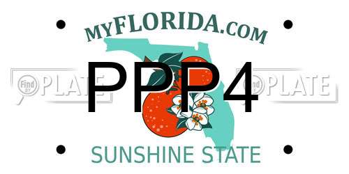 PPP4 Florida License Plate