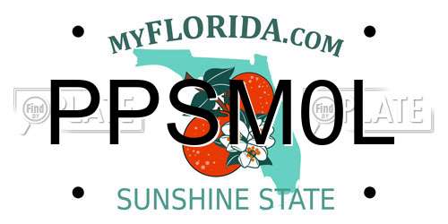 PPSM0L Florida License Plate