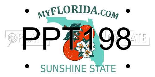 PPT198 Florida License Plate