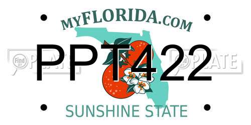 PPT422 Florida License Plate