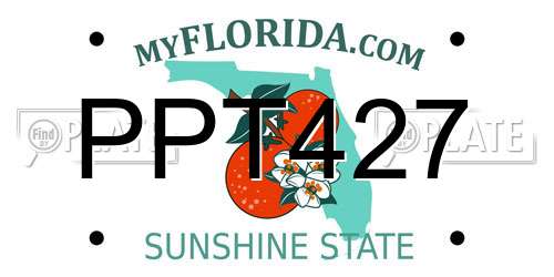 PPT427 Florida License Plate
