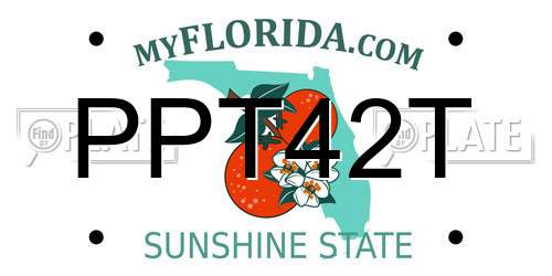 PPT42T Florida License Plate