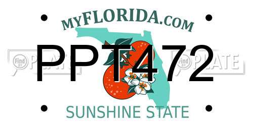 PPT472 Florida License Plate