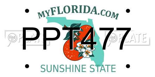 PPT477 Florida License Plate