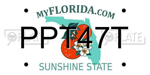 PPT47T Florida License Plate