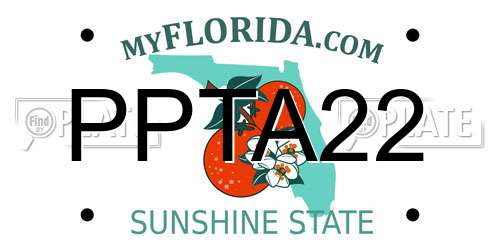 PPTA22 Florida License Plate