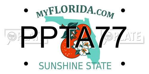PPTA77 Florida License Plate