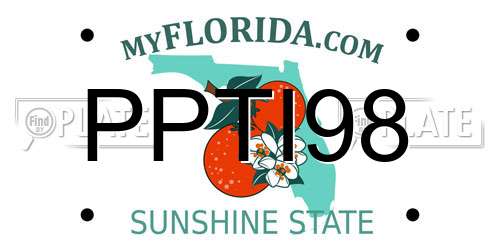 PPTI98 Florida License Plate