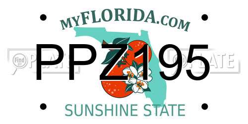 PPZ195 Florida License Plate