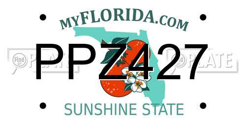PPZ427 Florida License Plate