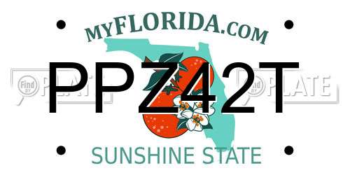 PPZ42T Florida License Plate
