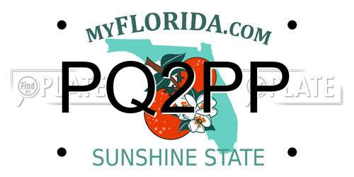 PQ2PP Florida License Plate