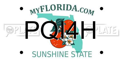 PQI4H Florida License Plate