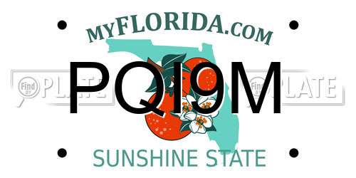 PQI9M Florida License Plate