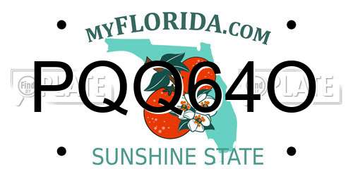 PQQ64O Florida License Plate