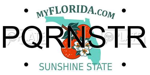 PQRNSTR Florida License Plate