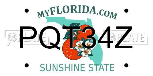PQT34Z Florida License Plate