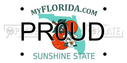 PR0UD Florida License Plate