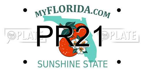 PR21 Florida License Plate