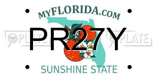 PR27Y Florida License Plate