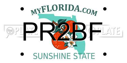 PR2BF Florida License Plate