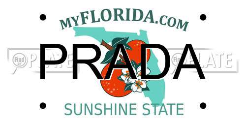 PRADA Florida License Plate