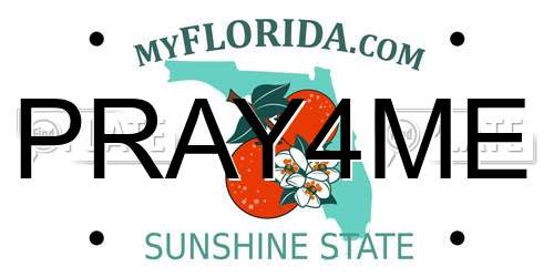 PRAY4ME Florida License Plate