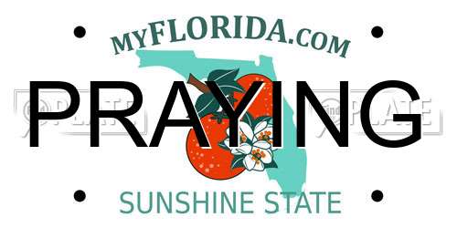PRAYING Florida License Plate