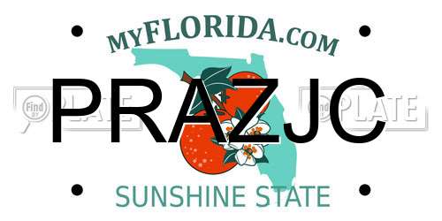 PRAZJC Florida License Plate