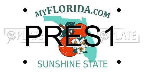 PRES1 Florida License Plate