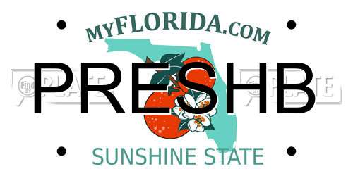 PRESHB Florida License Plate