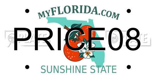 PRICE08 Florida License Plate