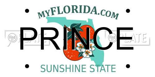 PRINCE Florida License Plate