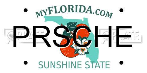 PRSCHE Florida License Plate
