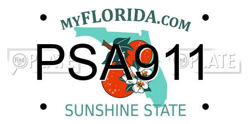 PSA911 Florida License Plate