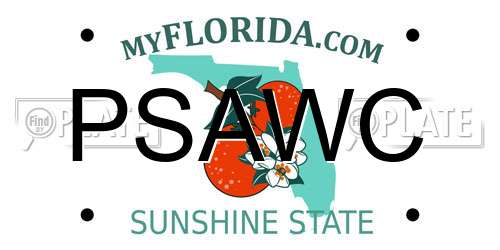 PSAWC Florida License Plate