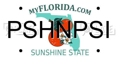 PSHNPSI Florida License Plate