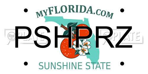 PSHPRZ Florida License Plate