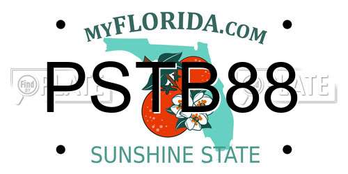 PSTB88 Florida License Plate