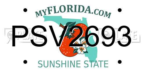 PSV2693 Florida License Plate